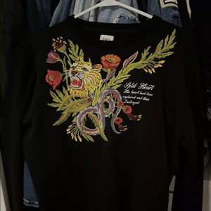 ZARA MENS 2021 TEXTURED TIGER SIZE S CREW PULLOVER (SOLD)